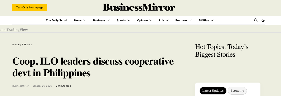 You are currently viewing Coop, ILO leaders discuss cooperative devt in Philippines